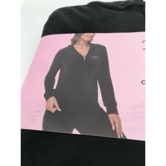 WOMEN'S Size XXL 2XL JUICY COUTURE LA MEAN GIRLS VELOUR FULL ZIP HOODIE JACKET - Picture 3 of 7